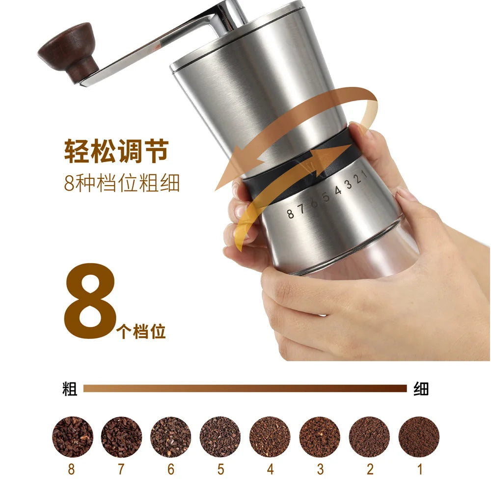 IF-Designed Compact Portable Manual Hand-Crank Coffee Grinder for Home Use Camping Outdoor Activities