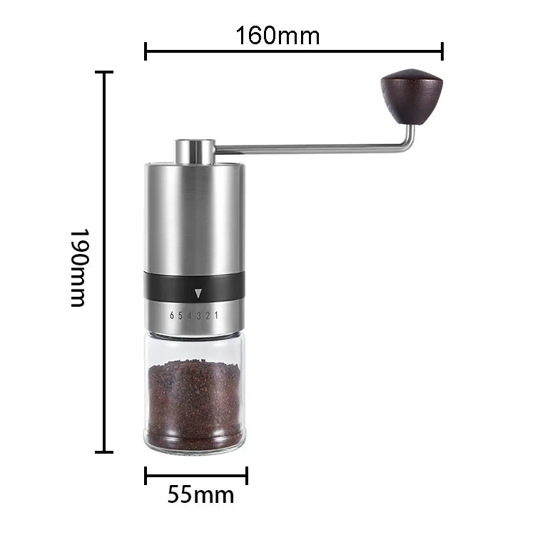 IF-Designed Compact Portable Manual Hand-Crank Coffee Grinder for Home Use Camping Outdoor Activities