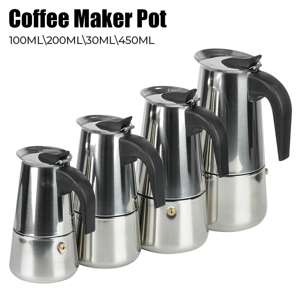 Paslanmaz Çelik Moka Pot | Retro's Coffee Co.