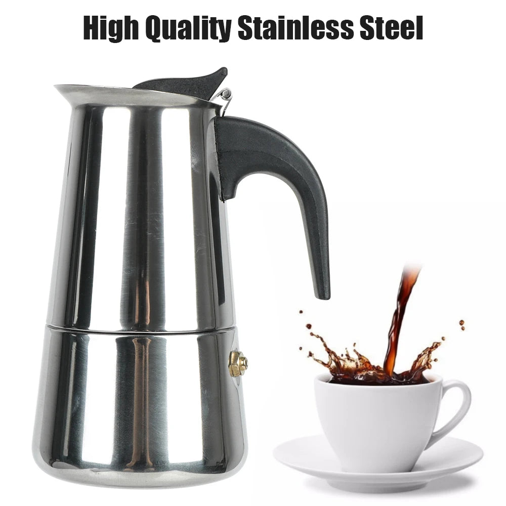 Paslanmaz Çelik Moka Pot | Retro's Coffee Co.